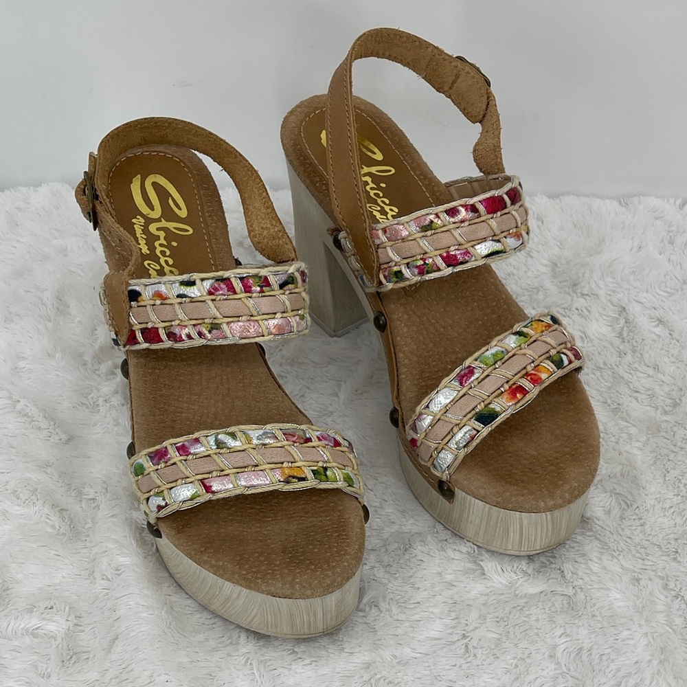 SBICCA Chic Colorful Woven Platform Sandals VINTAGE COLLECTION WOMENS SIZE 6M